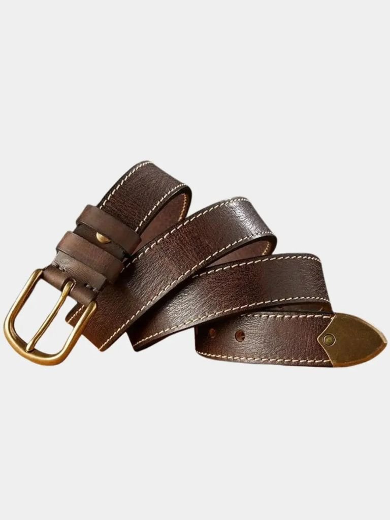 Vintage Leather Thickened Belt for Men