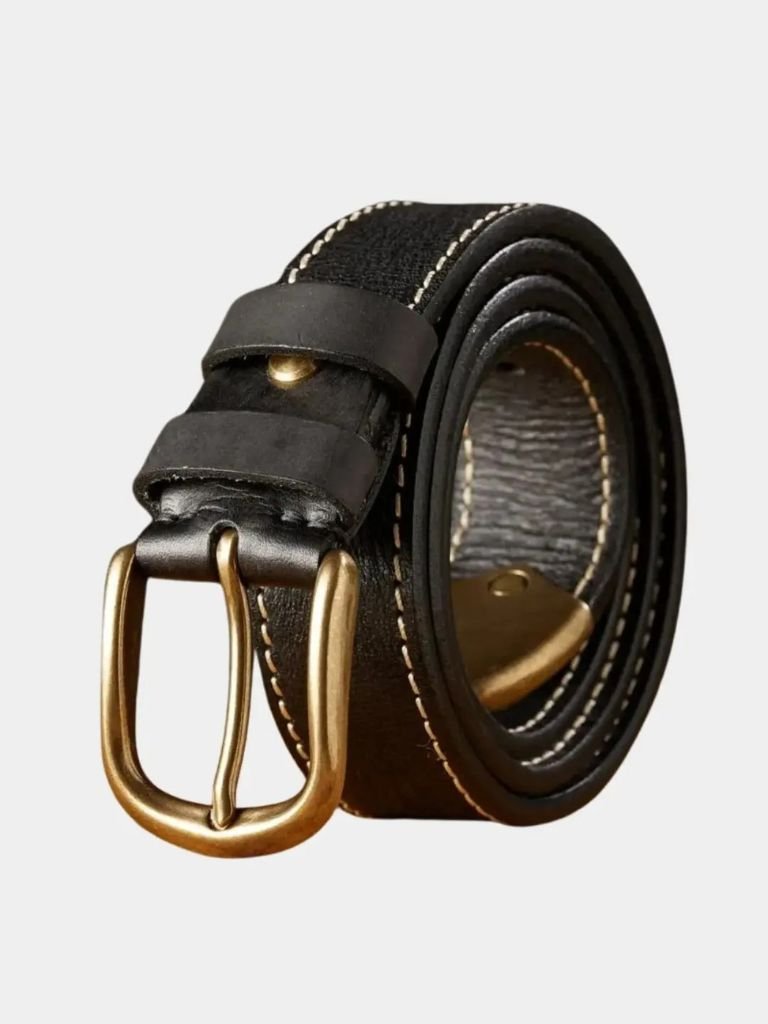 Vintage Leather Thickened Belt for Men