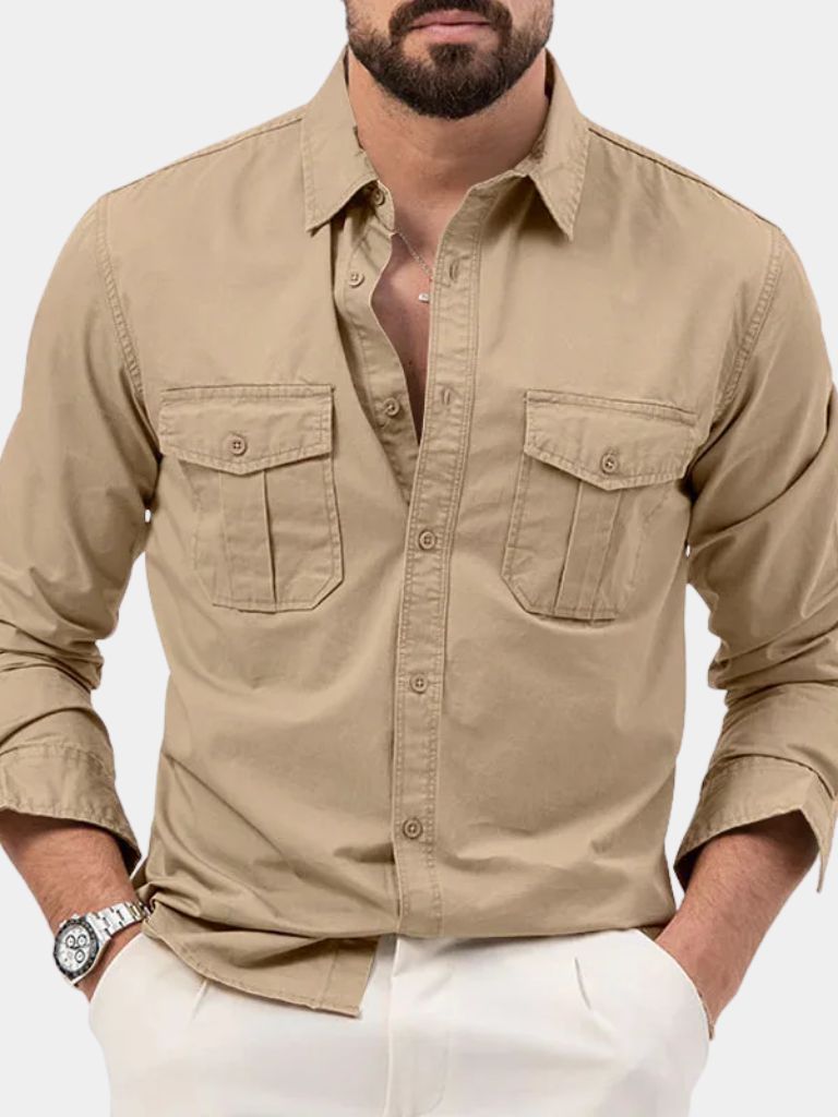 Vintage Long Sleeve Shirt for Men