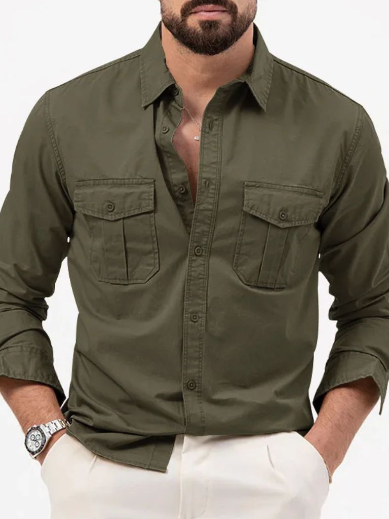 Vintage Long Sleeve Shirt for Men