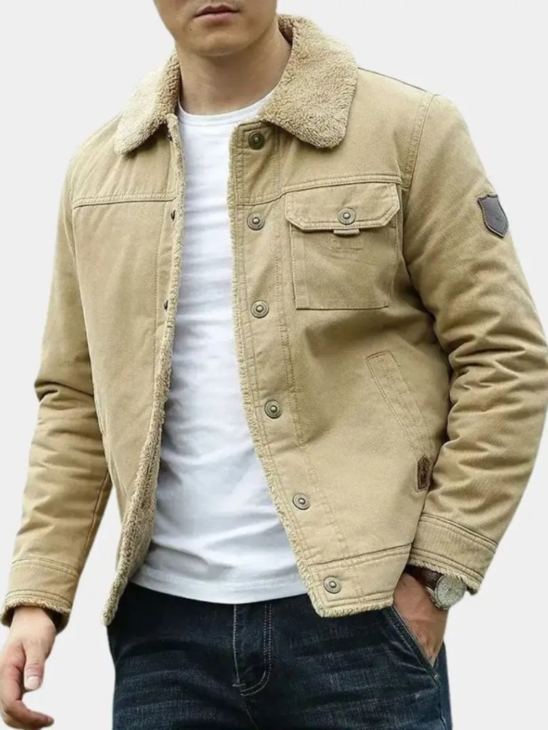 Vintage Military Aviator Jacket for Men