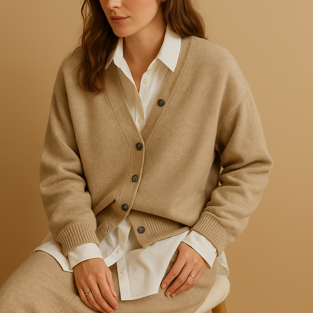 Warm wool-look knit sweater for women | Clarissa