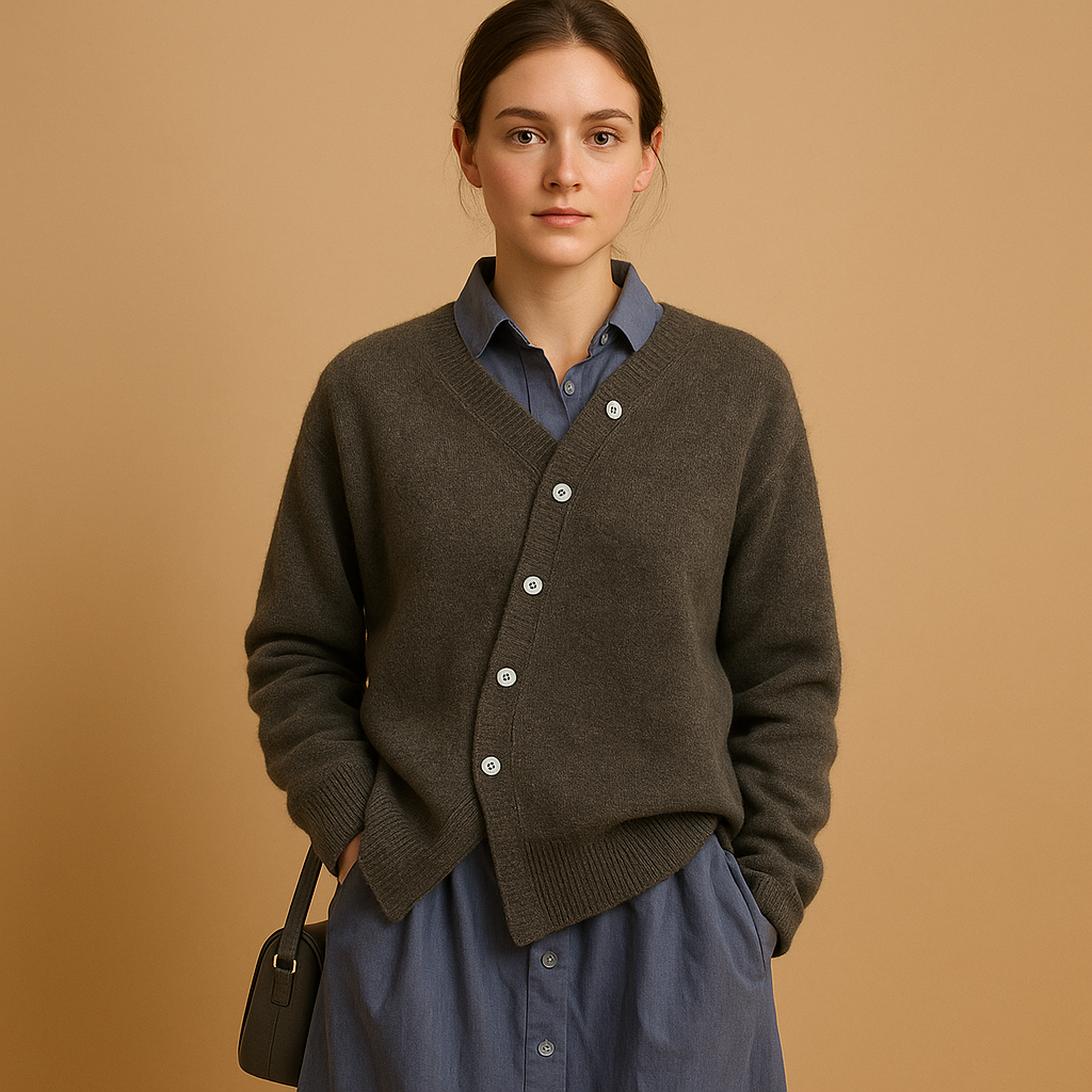 Warm wool-look knit sweater for women | Clarissa