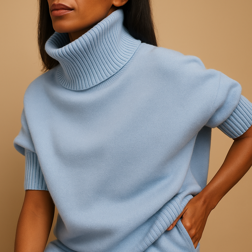 Warm oversized turtleneck sweater for women | Elodie