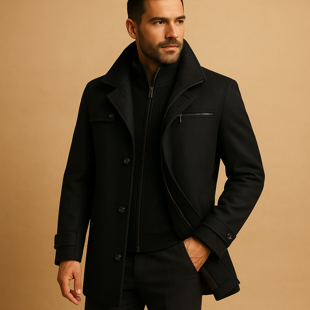 Waterproof winter jacket with adjustable cuffs for men | Nolan