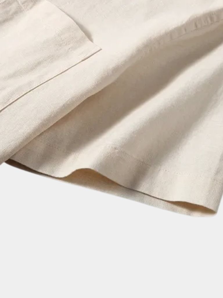 White Wellspring Linen T-Shirt for Men