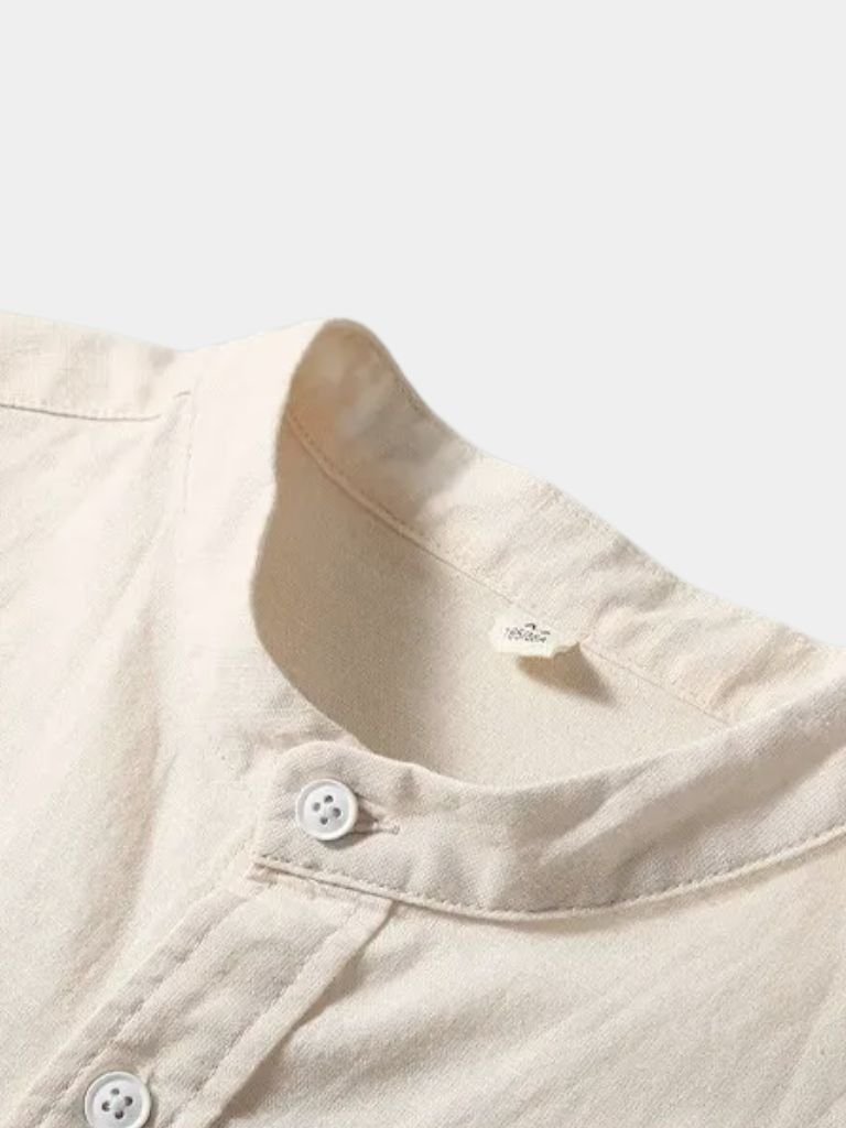 White Wellspring Linen T-Shirt for Men