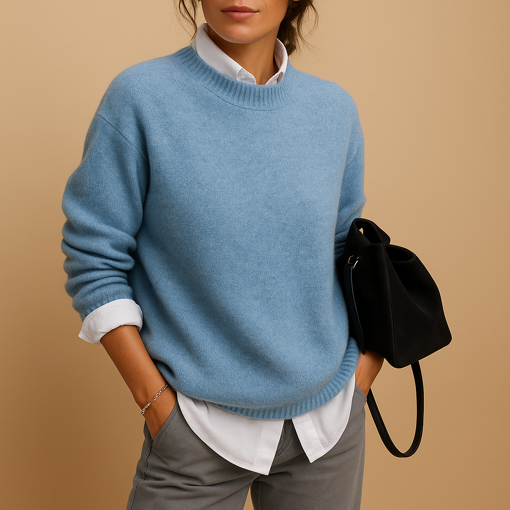 Wool-blend sweater with elegant fit for women | Giselle