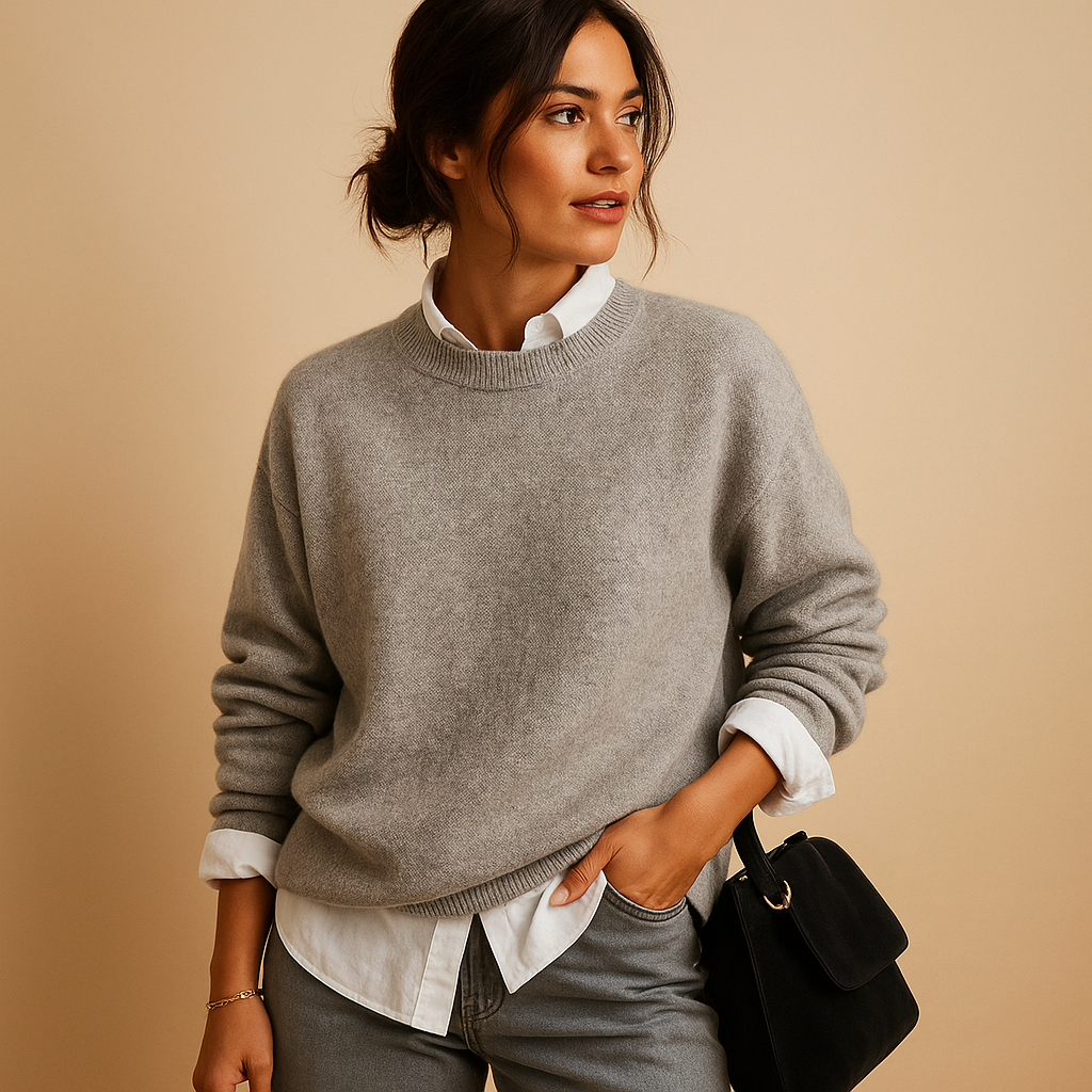 Wool-blend sweater with elegant fit for women | Giselle