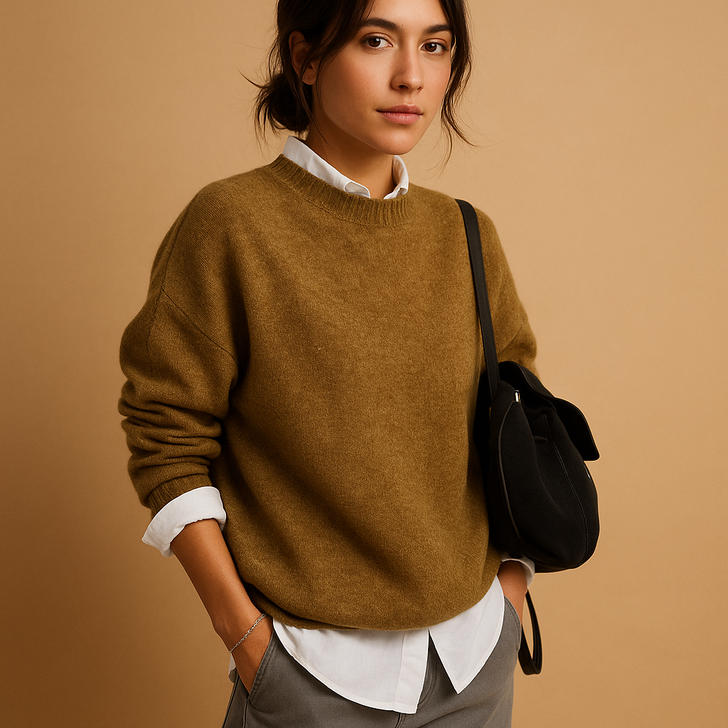 Wool-blend sweater with elegant fit for women | Giselle