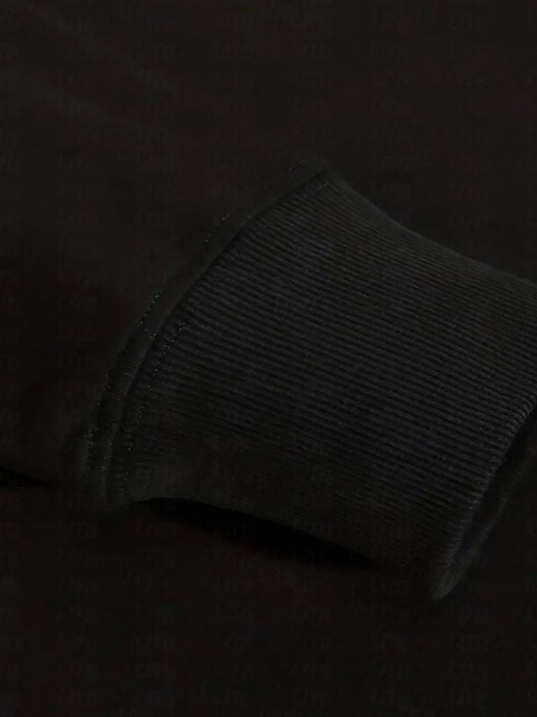 Zip Black Lapel Sports Hoodie Sweatshirt for Men