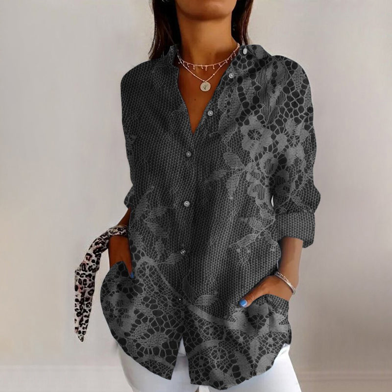 Roxana Vintage Floral Blouse for Women