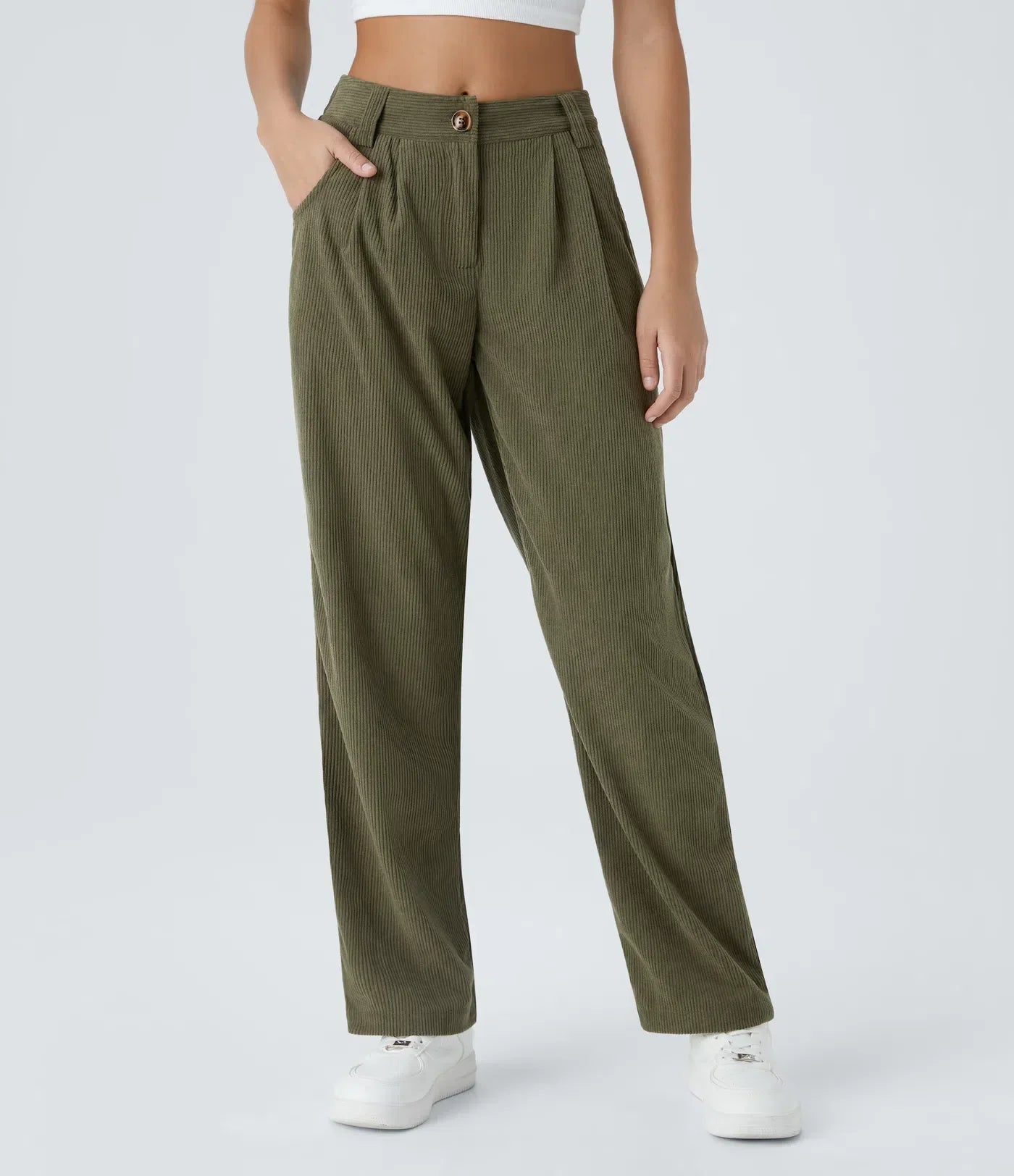 Jhana Casual Corduroy Pants for Women