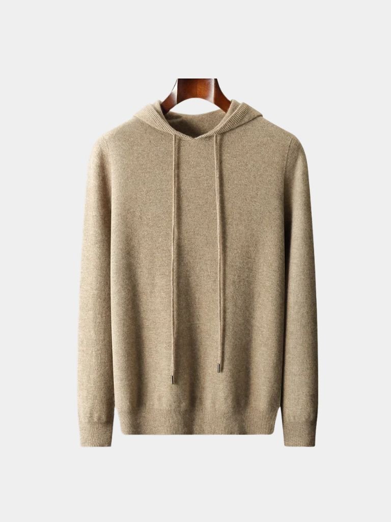 100% Cashmere Hooded Sweater for Men