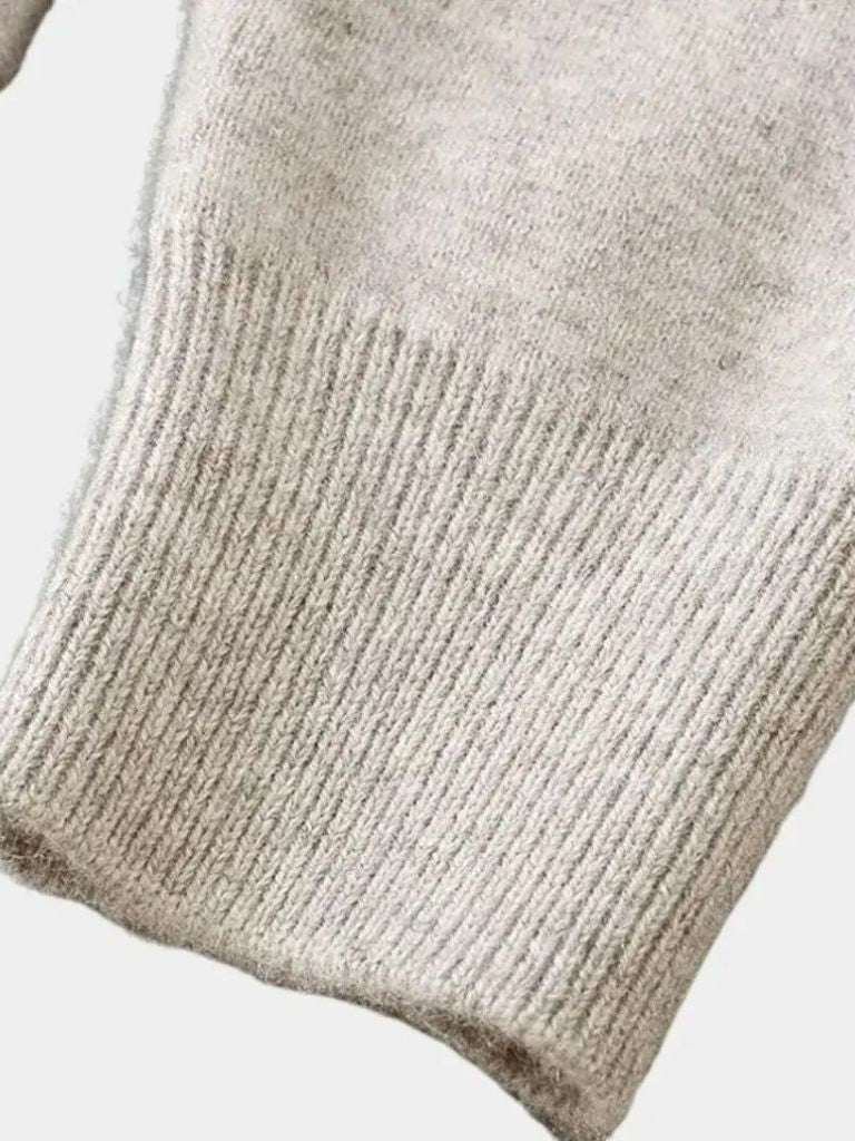 100% Merino Wool V Neck Knitwear Cardigan Sweater for Men