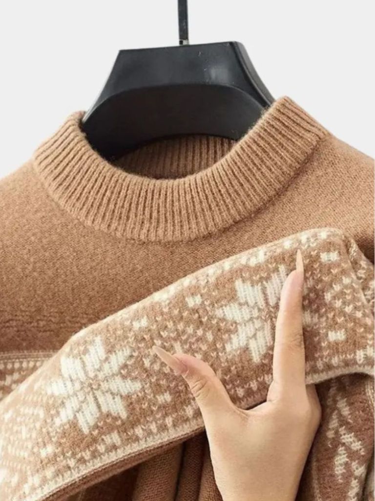 100% Wool Fair Isle Pullover Sweater Jumper for Men