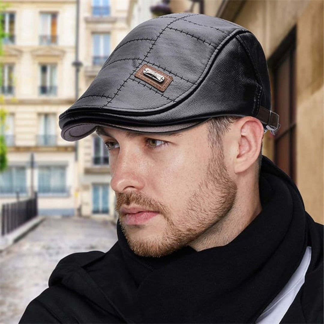 Lennart leather-look hat for men