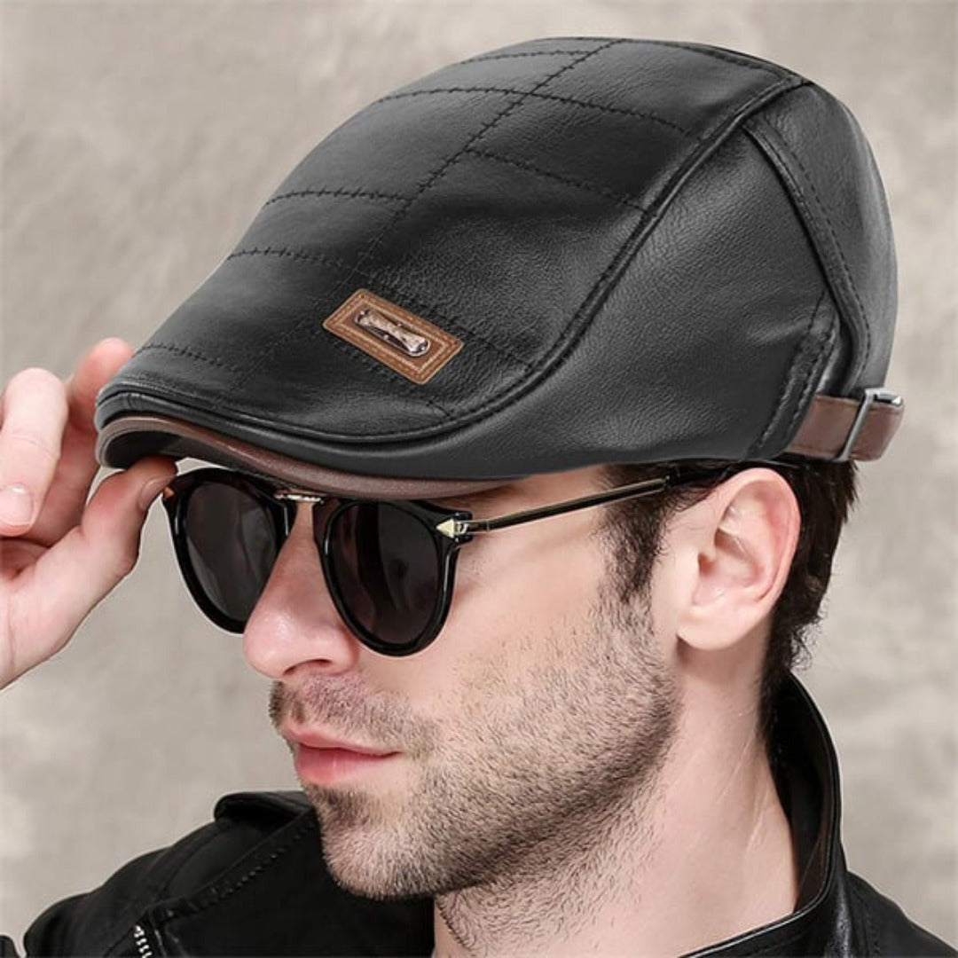 Lennart leather-look hat for men