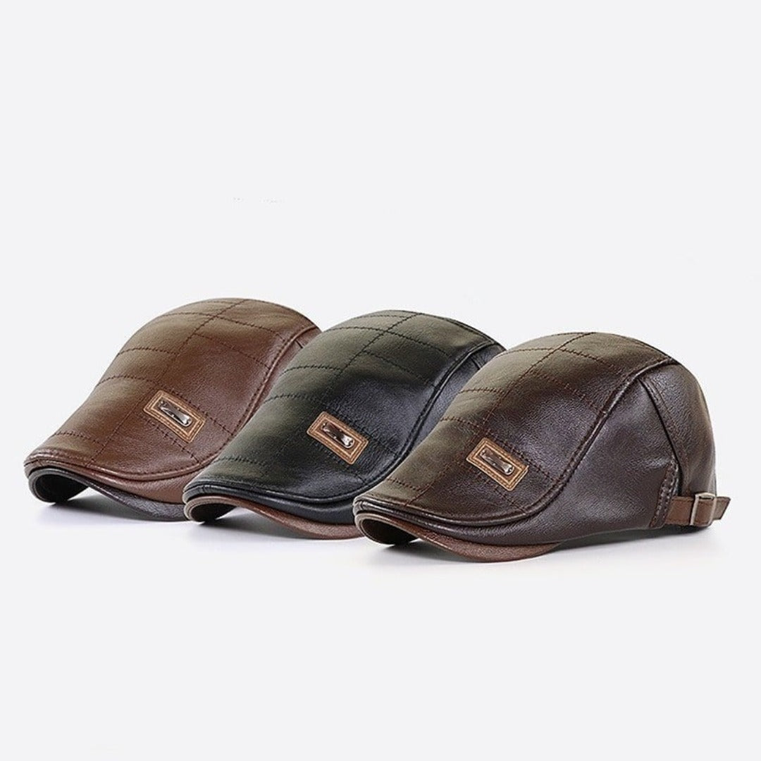 Lennart leather-look hat for men