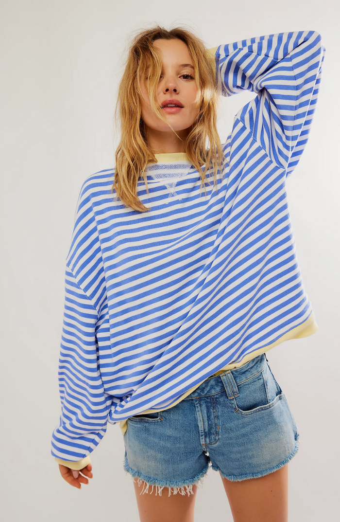 Lara Cozy Striped Sweatshirt for Women