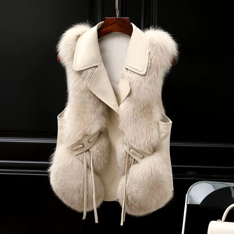 Rosella Stylish faux fur vest for women