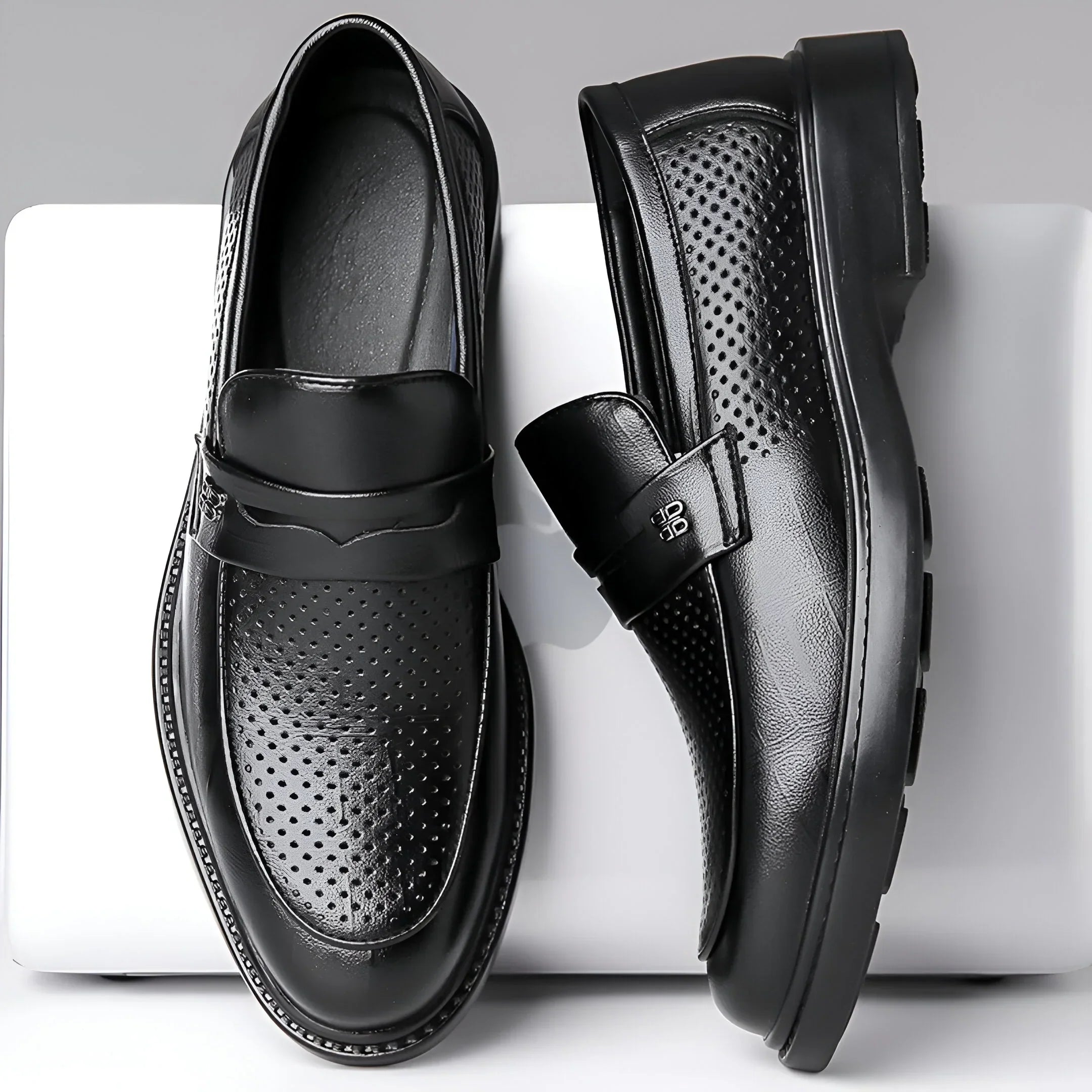 Leo | Perforated Leather Loafers