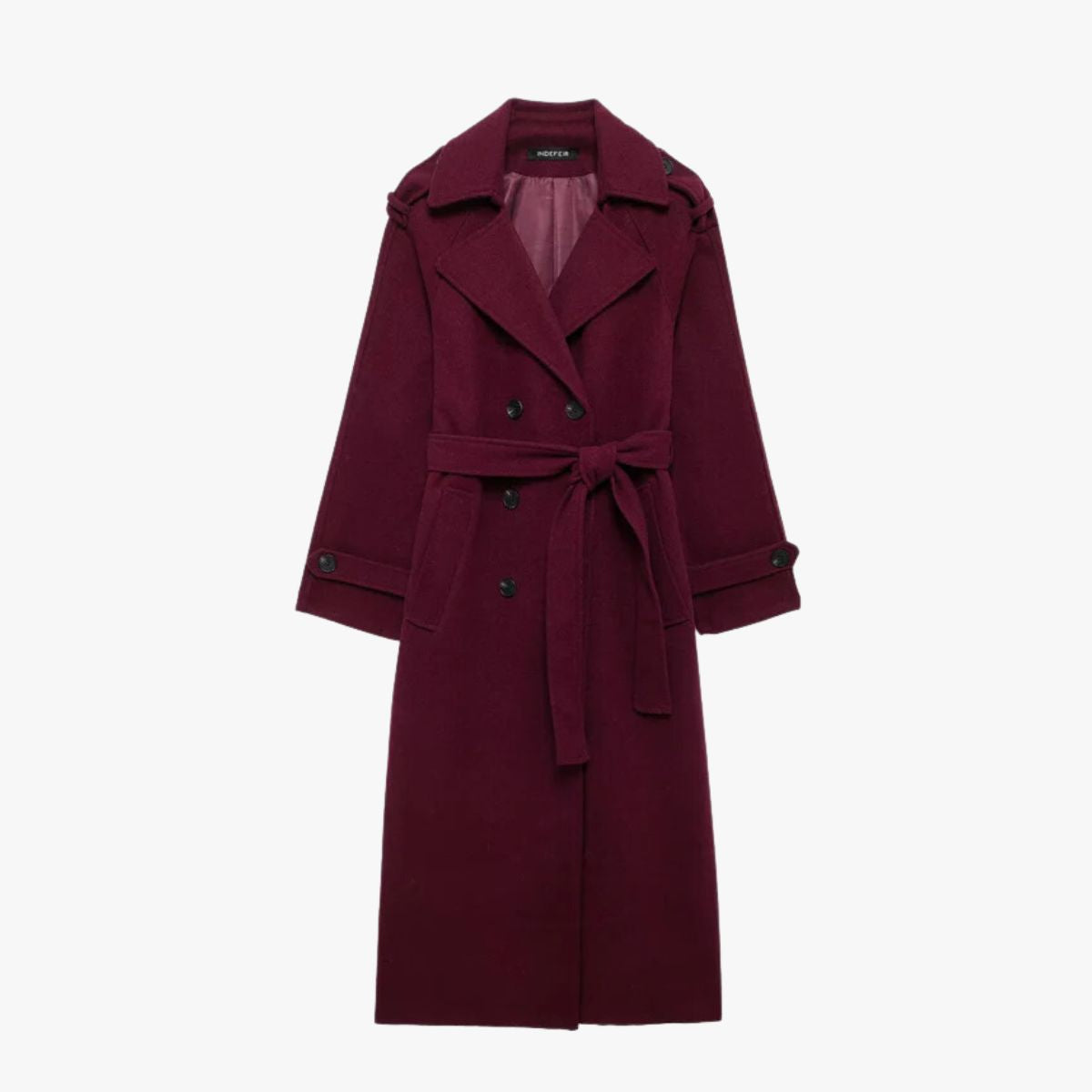 Chic Burgundy Coat for Women