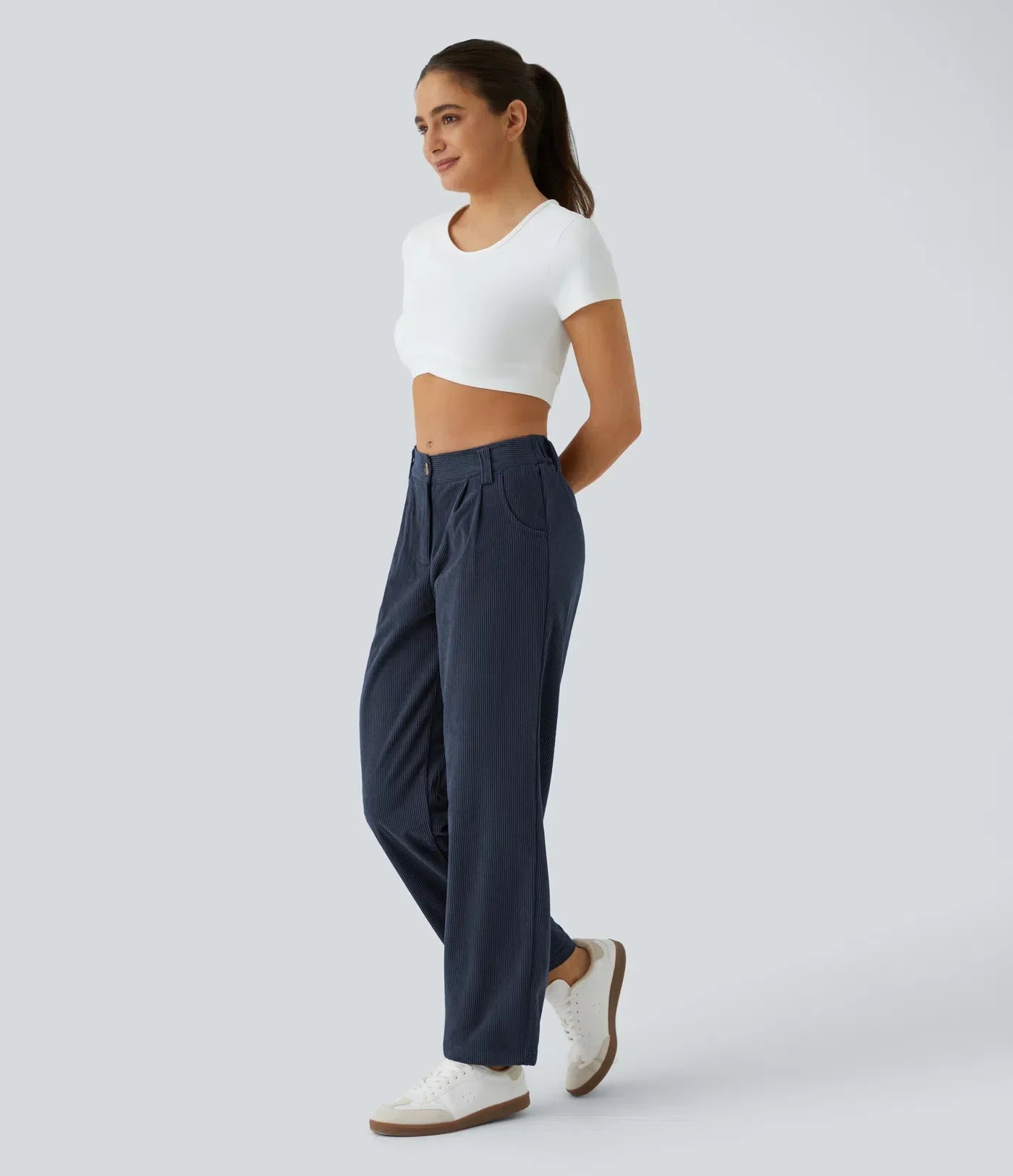 Jhana Casual Corduroy Pants for Women