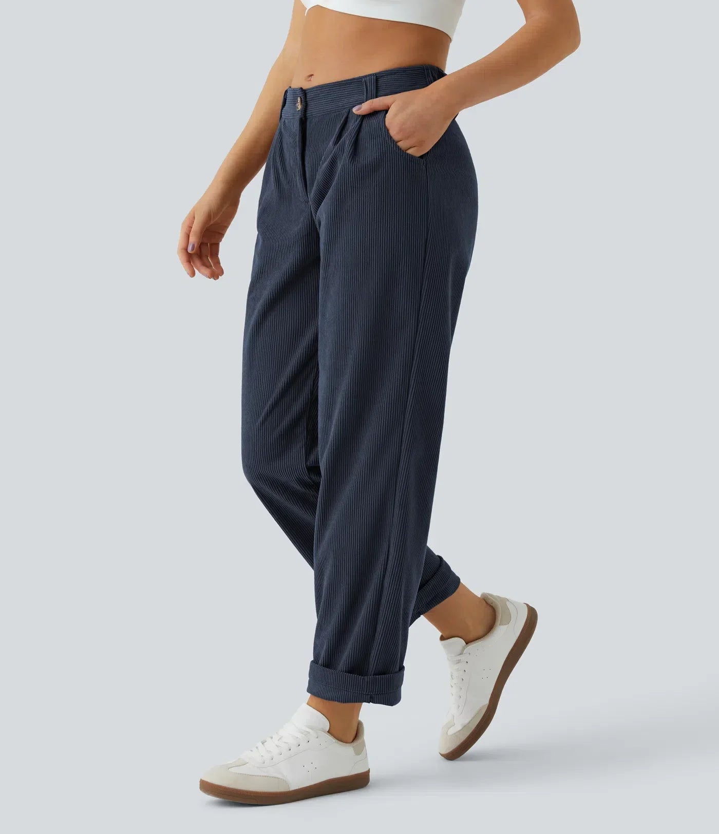 Jhana Casual Corduroy Pants for Women