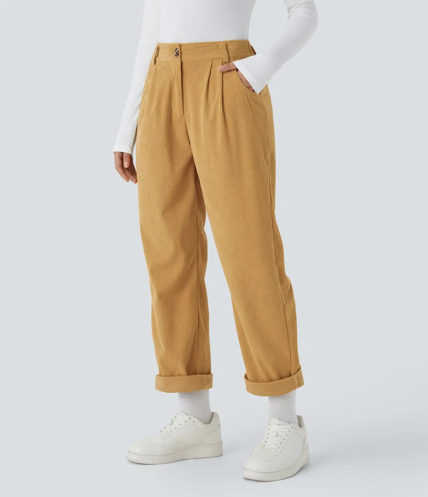 Jhana Casual Corduroy Pants for Women