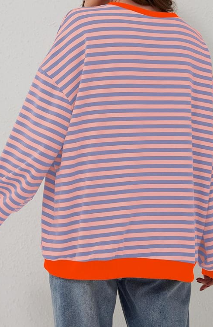 Lara Cozy Striped Sweatshirt for Women