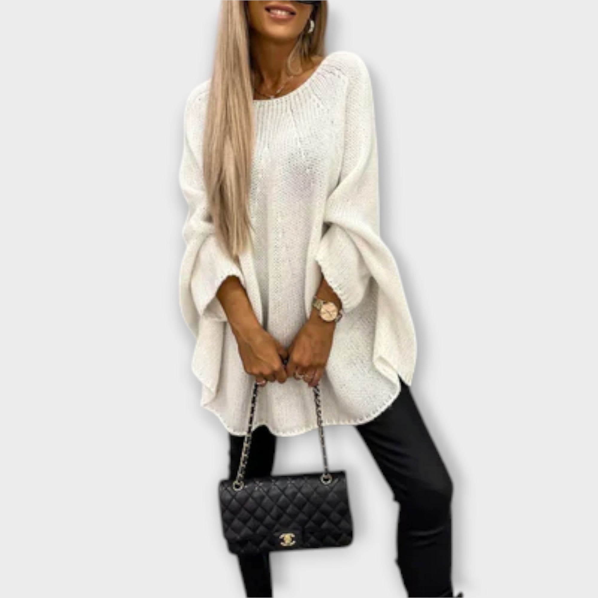 Stylish Women's Sweater with Round Neck
