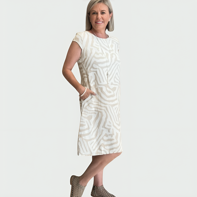 Elara Summer Dress with Patterned Print