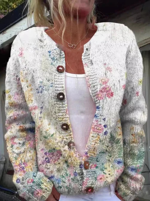 Daisy Chic Floral Cardigan for Women