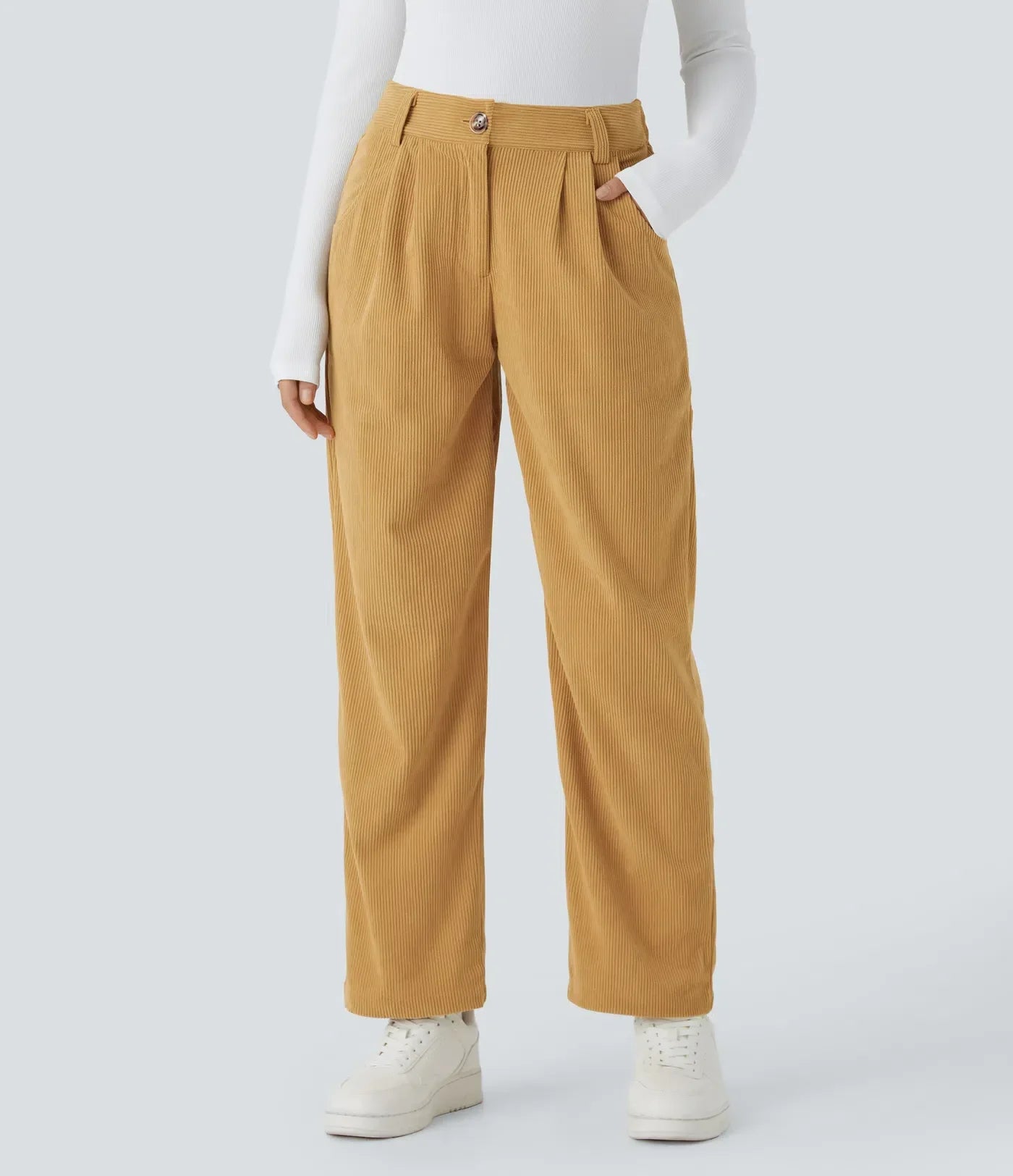 Jhana Casual Corduroy Pants for Women