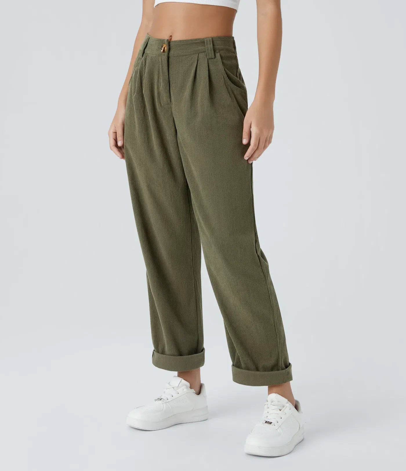 Jhana Casual Corduroy Pants for Women