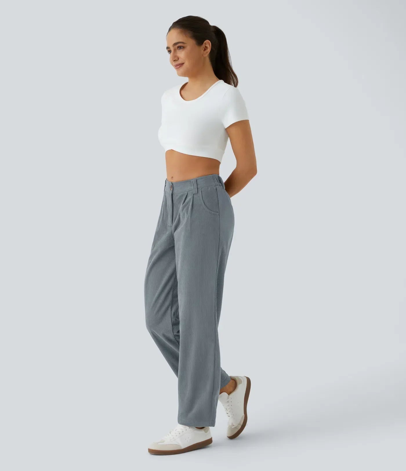 Jhana Casual Corduroy Pants for Women