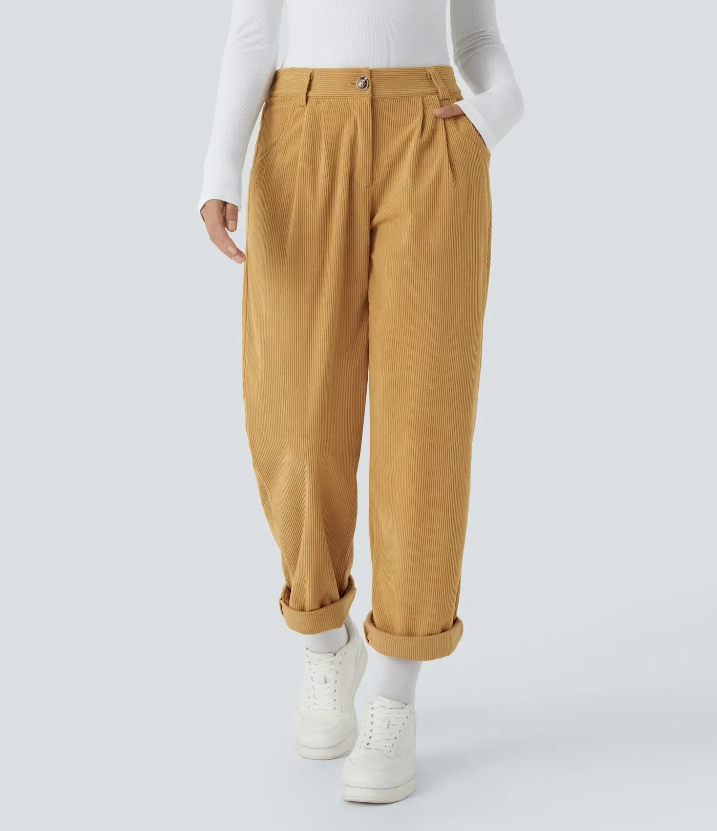 Jhana Casual Corduroy Pants for Women