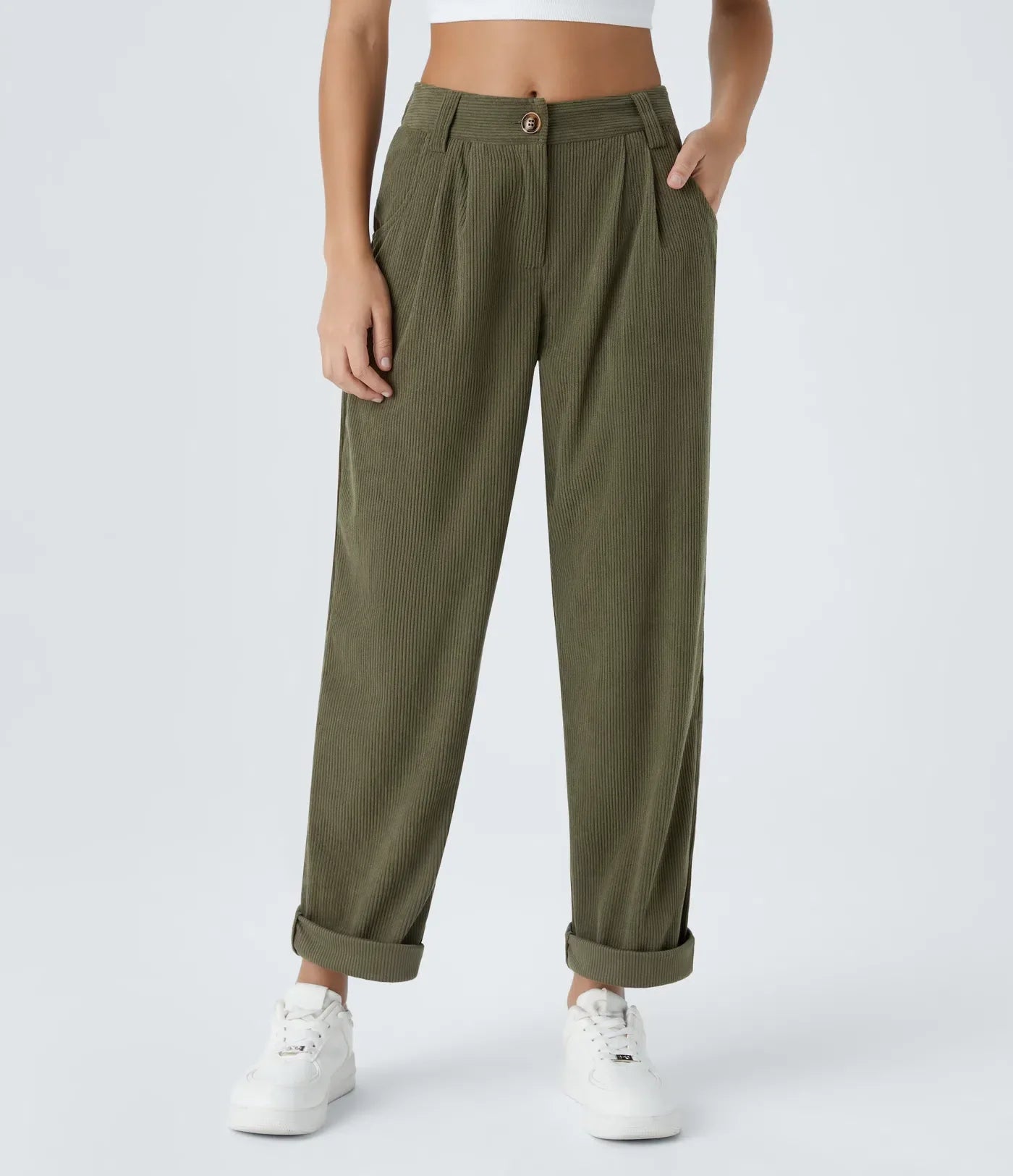 Jhana Casual Corduroy Pants for Women