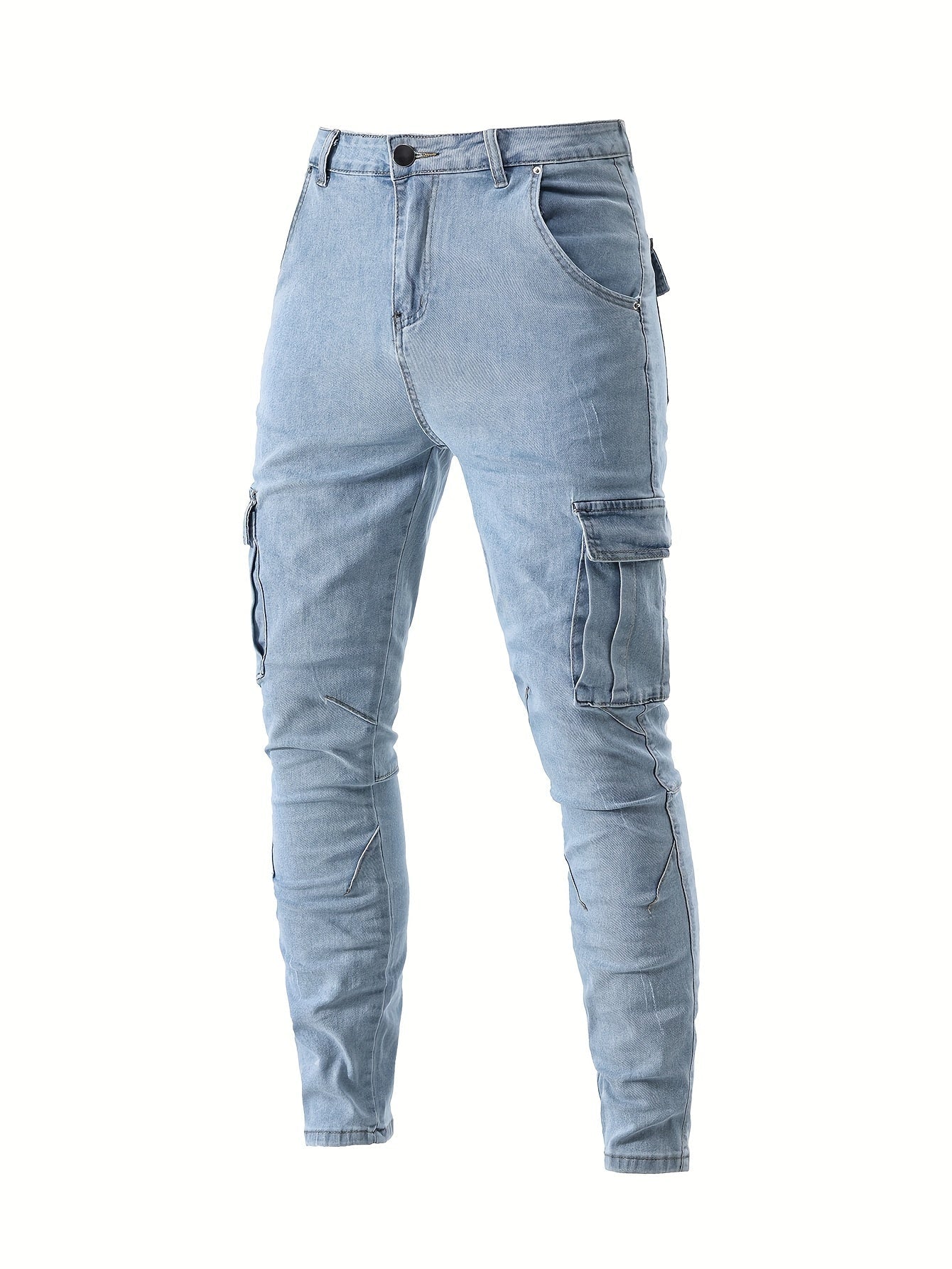 Moritz Stretch Denim Slim Fit Cargo Jeans for Men