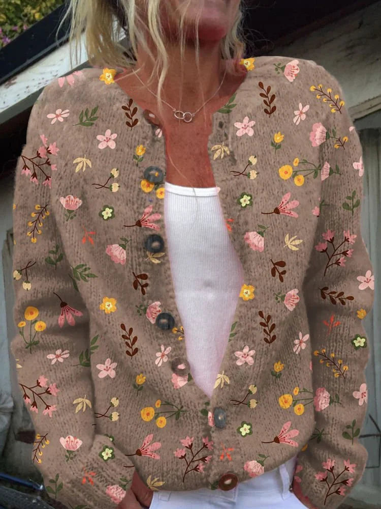 Daisy Chic Floral Cardigan for Women