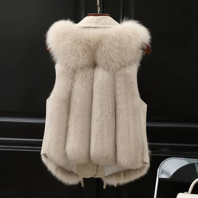 Rosella Stylish faux fur vest for women