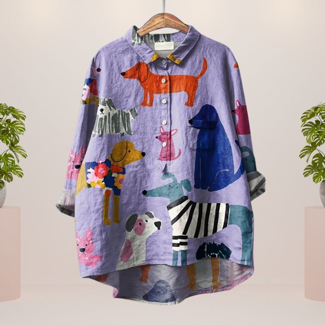 Freya Fashionable Print Art Shirt for Women