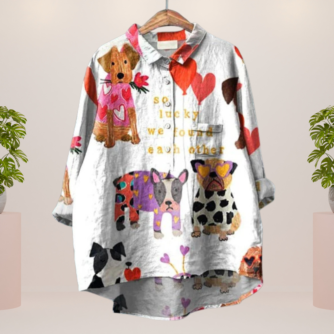 Freya Fashionable Print Art Shirt for Women