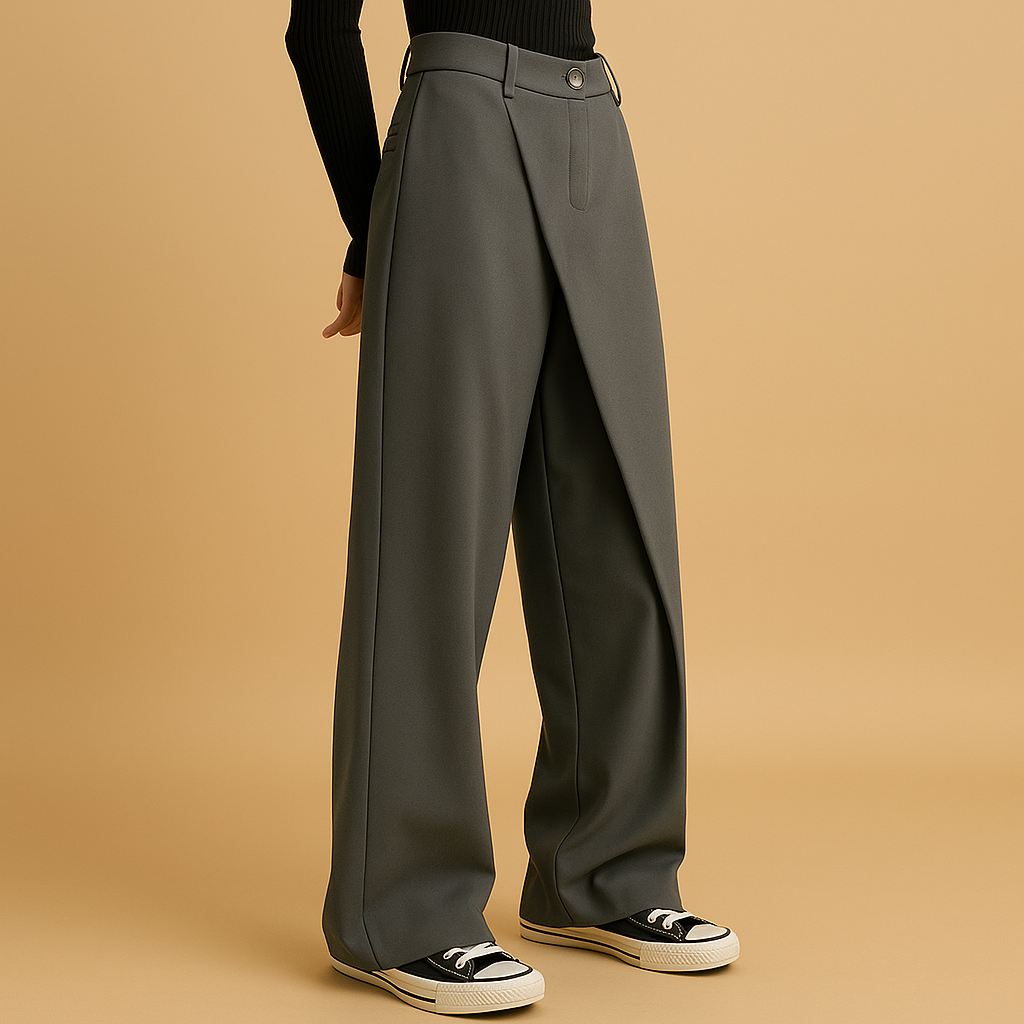 Asymmetrical baggy trousers for women | Roos