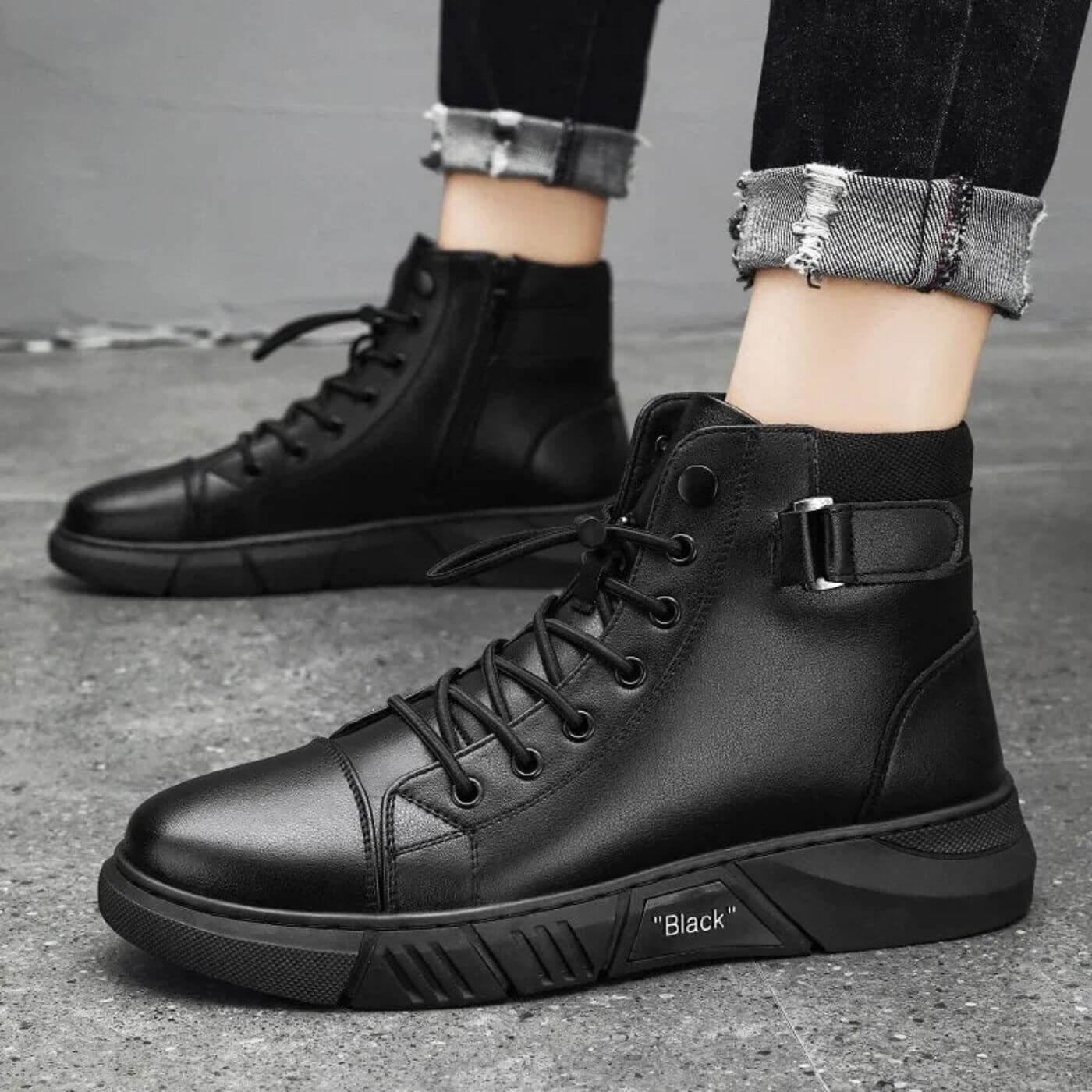 Axel Orthopedic Black Sneakers for Men