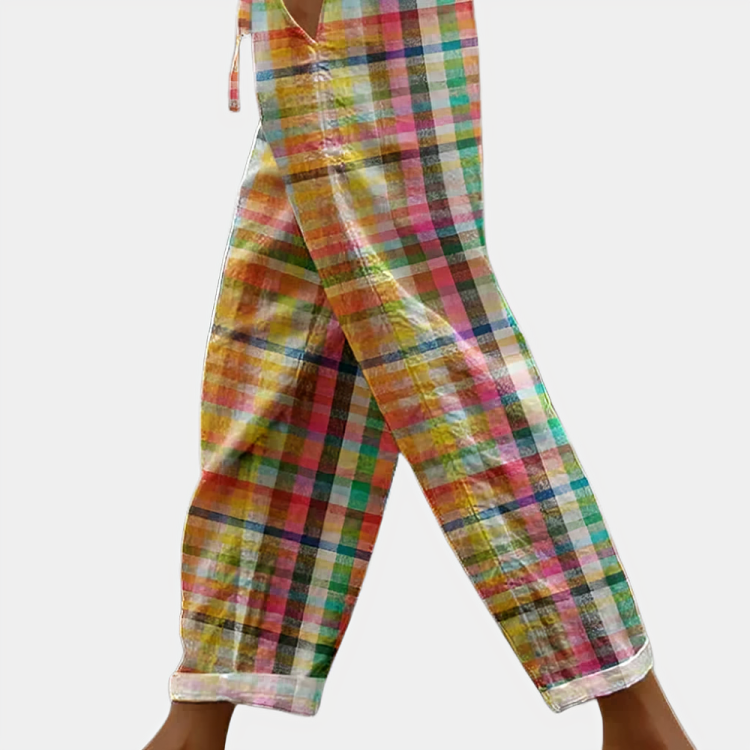 Michelle Comfortable Checkered Pants