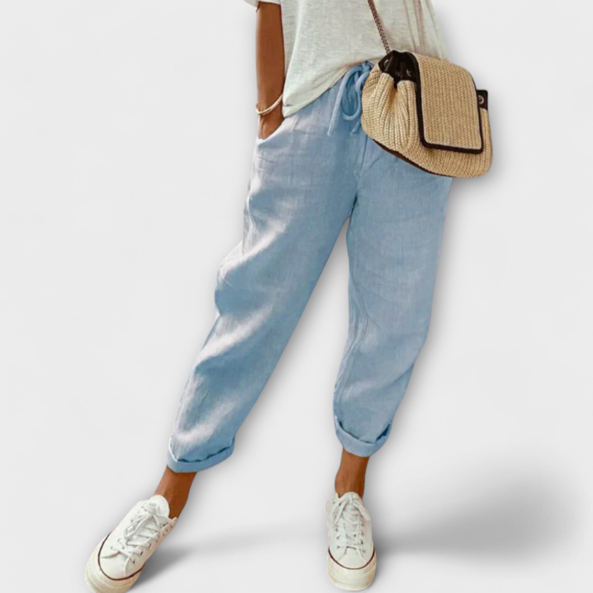 Fashionable and Casual Linen Trousers