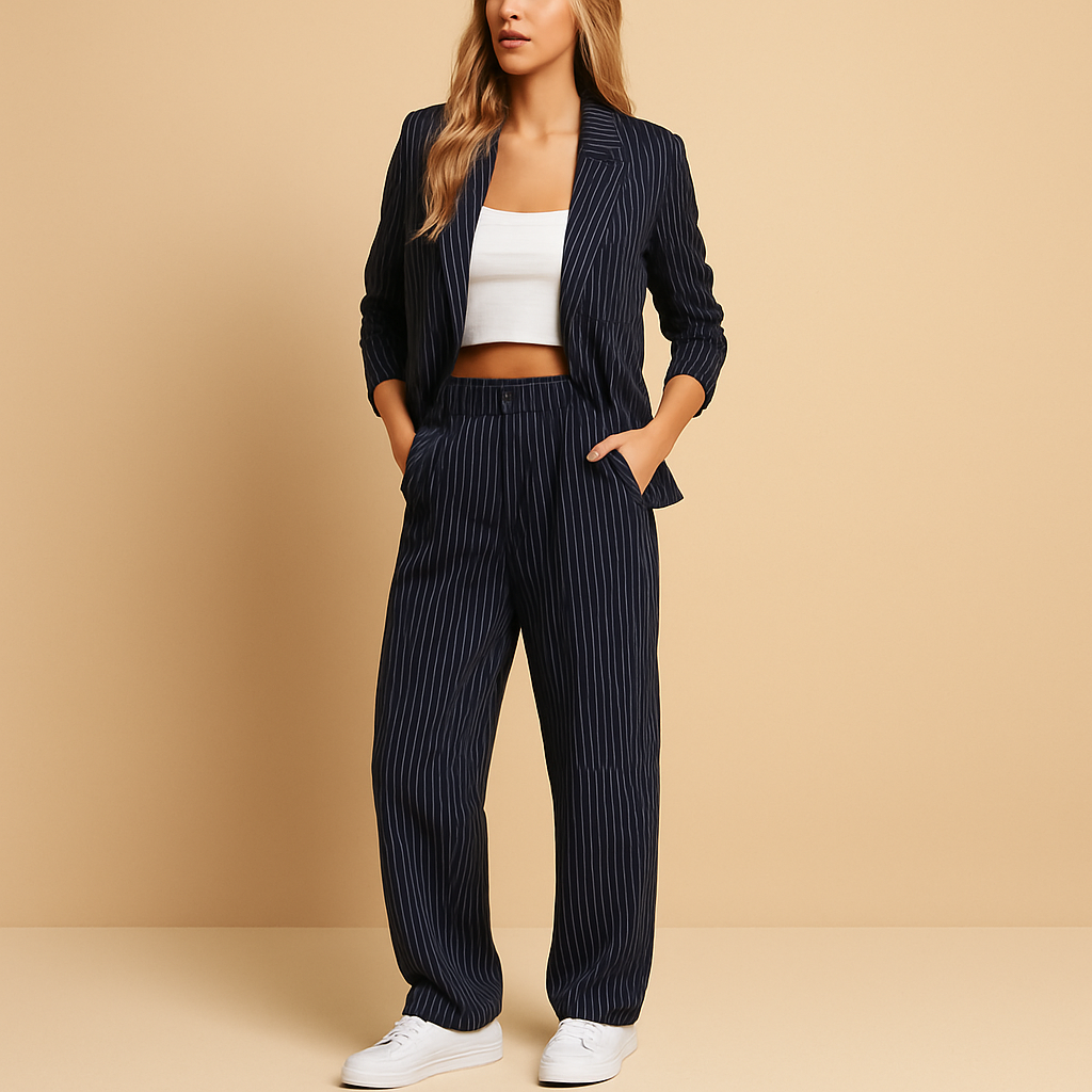Blazer and tailored trouser set for women | Clarissa