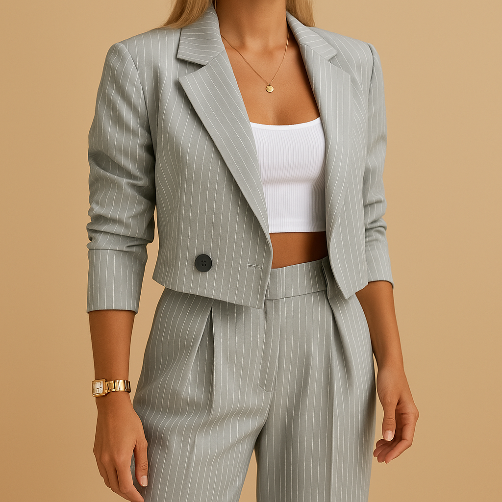 Blazer and tailored trouser set for women | Clarissa